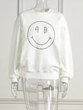 Sweatshirts for Women Vintage Letter Fashion Pullovers Tops Womens 2023 Spring Autumn Loose Sweatshirt Hoodies Female-Outfit
