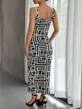 Fongt Women's Clothing 2025 Summer New U-Neck Sleeveless Printed