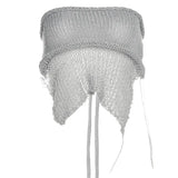 Fongt 2025 Fashion Trend Women's New Breast-Wearing Body-Dectivable Knitting Small Vest