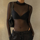 Of 2024 New Women's Net Yarn In Summer Sexy Hollowed-Out Bare-Back Light-Ripe Tight Body Shows Lean Jumpsuit-Outfit