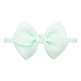 1piece Solid Colors Bowknot Baby Headband For Girls Nylon Elastic Hair Bands Handmade Turban Headwear Hair