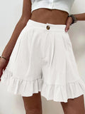 Fongt Women's Summer Wearing Casual Broad Legs Loose Shorts 2025 Summer New Women's High Waist Shorts