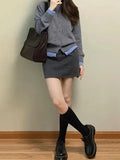 Fongt Version Of Gray Soft Knitted Knitted Women's Spring And Autumn High-End Temperament Thin Casual Fast-Button Open-Shirt Jacket