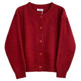 Clothing Ladies Solid Vintage O Neck Cardigan Sweaters 1028-1-Outfit