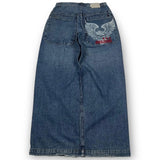 Big Boy Jeans Xinjiajuku Hip-Hop Cartoon Pattern Loosely Embroidered Jeans-Outfit