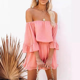 Spring And Summer EBAY Women's Dresses Short Sleeves Loose Solid Chiffon