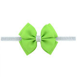 piece Sweet Color Kids Bow Headband Silver Ribbon Bows with Thin Hairband Photography Props Girls Bow Tiara Headwrap