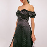 Fongt New Women's Elegant French Slim Floral Light Wind High Waist Print Winter