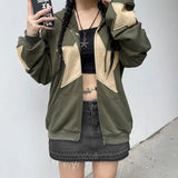 Fongt And Winter New Add Velvet And Thick Hoodie Men And Women Star Zipper Hat Cardigan
