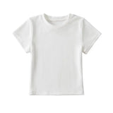 Trendy Women's Dress Slim And Show Thin Round Neck Short Style Navel Bottomed Blouse Net Version Of Solid Color Short-Sleeved T-Shirt-Outfit