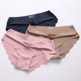 Sexy ladies panties one-piece seamless cotton ice silk underwear female close-fitting elastic breathable ladies briefs