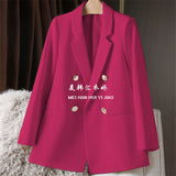 Fongt Suit Jacket Female Spring And Autumn 2024 New Small Spring And Autumn Suit Jacket Temperament Korean Version Casual Women-Outfit