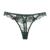 Fongt Triangle Hollow Lace Side Thong Lady Water Drill Hanging Cotton Crotch Trousers Tpants