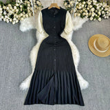 Fongt Summer Famous Lady Thousand Gold Style Slim Thin Short Sleeve Knitted Dress Fishtail Dress Femininity Fashion