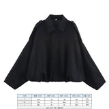 Fongt Spring Pilot Jacket Bat Sleeve Zipper Loose Tuffen Jacket Women's Casual Jacket