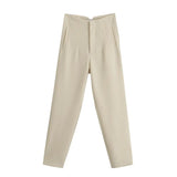 Fongt And Summer 2025 New Fashion Multi-Color Pendant High-Waisted Halon Casual Suit Pants