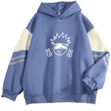 Fongt Men's Spring And Autumn 2025 Small-Caping Hooded Blouse Casual Cartoon Prints 1121