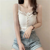 Fongt Sling Vest Woman With Summer Lace Lace Hottie Coat Wearing Short Skirt Bottom Shirt In