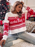 Fongt And Winter New Loose Simple Round Collar Knitted Knitted Christmas Sweater