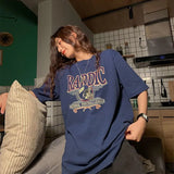 Oversized Short Sleeve T-Shirt Women Summer O Neck Print Clothes Top Tee Shirt Harajuku 90s Aesthetic Graphic