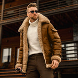 Fongt New Fur One Men's Coat Thicked Medium And Long Jacket Ebay Amazon Imitation Leather Wool