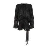Fongt Temperament Sweet Wind Dress Woman 2025 Spring New Fashion Collar Collar Folds Solid Color Short Skirt