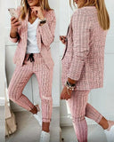 Fongt New Lattice Casual Suit Suit Suit Suit Women's Clothing