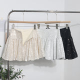 Fongt Style Glide Half-Dress Lumbar Buds Small Black Dress Anti-Light A Word Umbrella Skirt 8295
