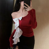 Fongt Babes Leopard-Print V-Neck Hanging Neck Hanging Dress Bare Back Irregularly Fluttering Hot Pure Desire Short Skirt