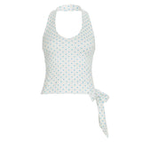 Fongt Cloth Forget Sweet Hot Storm Point Hanging Neck Smear Vest Hottie Design Wooden Ear Hem Repair Sling Sling Coat