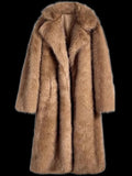 Fongt Fur Coat Plus Long Women's Imitation Fox Fur Coat Two-Color Coat To Keep Warm Winter Fur Coat