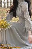 Dress Women 2023 Spring Summer New French Elegant Evening Party Long Sleeve Fashion Prom Vintage Female