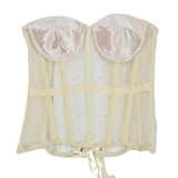 Fongt Cup Early Spring Perspective Mesh Yarn Slime Corset Lady Sexy Underwear