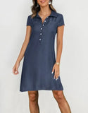 Spring Summer Women Loose Denim Vintage Button Pocket Befree Dress Long Short Sleeve Summer Party Elegant Maxi Dresses