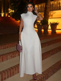French Retro Style Dress 2025 New Semi-High-Collar Irregular Design Temperament High-End Dress Dress