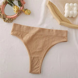 Seamless Women's Panties And Thongs Woman High Waisted Soft Woman G-String Solid Colors Sexy Underpants For