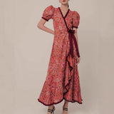 Fongt Bohemian Print Holiday Long Runner Dress