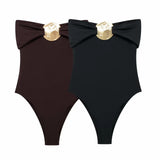Fongt New Metal Collar Repair Body One-Suit Swimsuit 0167216