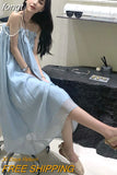 Dress Women Folds Design Solid Sexy Girls A-line College Stylish Korean Fashion Midi Spaghetti Strap Simple
