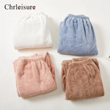 Women Warm Plush Pants Autumn Winter Casual Loose Coral Fleece Warmth Pants Fleece Home Warm Pants for