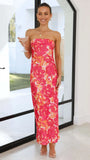Fongt Spring And Summer New Temperament Of The Famous And Elegant Densate Face-Witted Dress Print