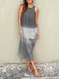 Fongt Women's Summer Women's Casual Cotton Sleeveless Open Dress
