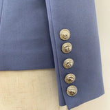 QUALITY Newest Fashion 2023 Designer Blazer Women's Double Breasted Lion Buttons Blazer