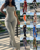 Independent Station Spring And Summer Fashion Printing Suspender Conjoined Trousers Spot-Outfit