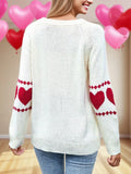 Fongt And Winter New Sweater Women's Long-Sleeved Elbow Love Collar Collar Knitted Shirt