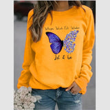 Long Sleeve O-Neck Loose Hoodie Fashion Ladies