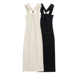 Fongt 2025 New Dress Women's Hanging Neck French Design Sense