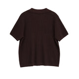 Fongt New Hollow Short-Sleeved Knitted Knitted Trousers Set