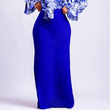 Fongt Women's Dress 2025 New Fashion Temperament Tongle Solid Color High Waist Long Skirt African Long Dress