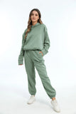 Fongt And Winter Women's Casual Fashion Thick Long-Sleeved Trousers Two Sets